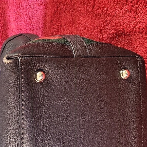 Authentic Gucci large brown leather Heritage tote / carry on bag - Picture 7 of 15